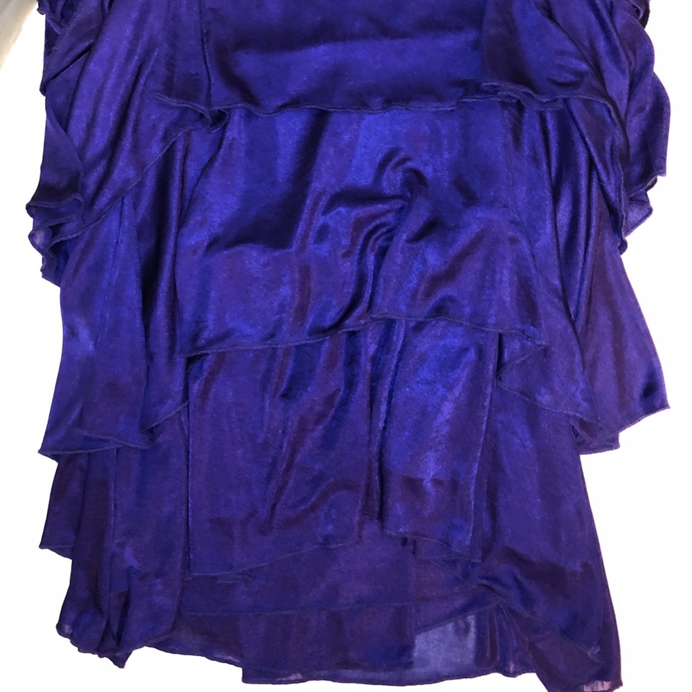 BCBG MaxAzria Purple Tiered Ruffle Tank - Picture 5 of 11
